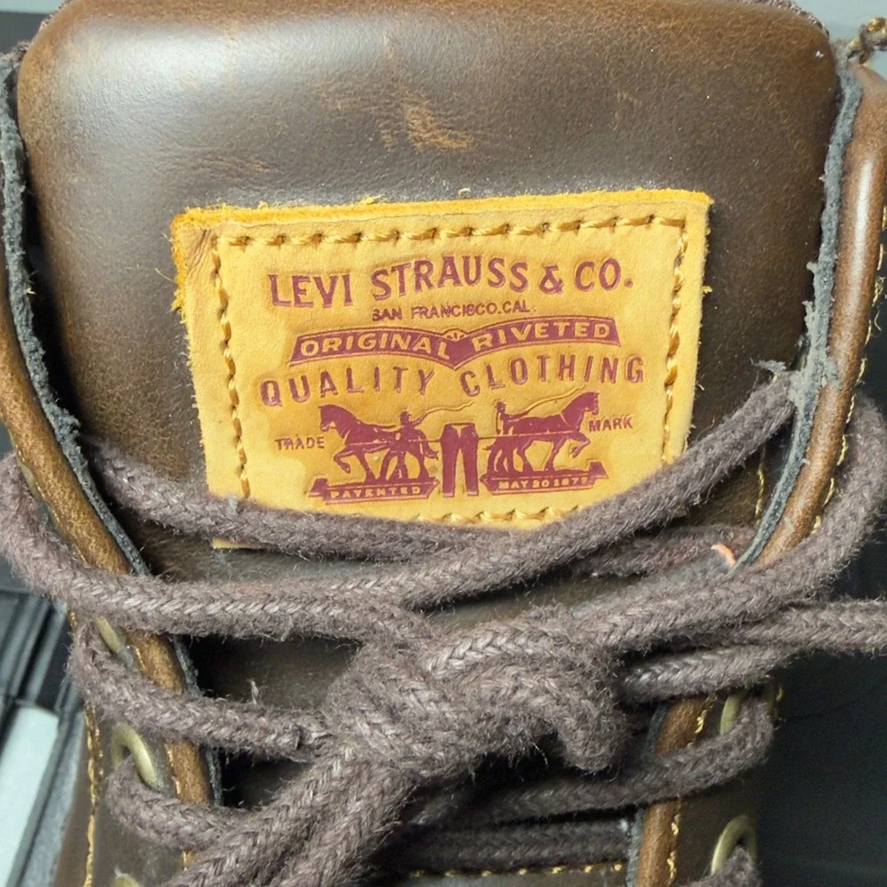 Levi's 518448H94 Low Top Boots Mens Size 7 Brown Good Moc Toe Rugged Lace Up